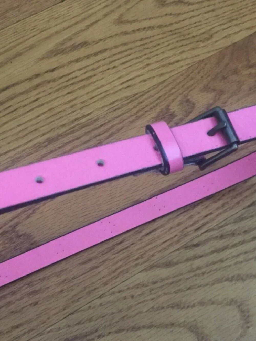 VINTAGE GAP PINK LEATHER STUDDED SKINNY BELT WOMENS M MADE IN USA